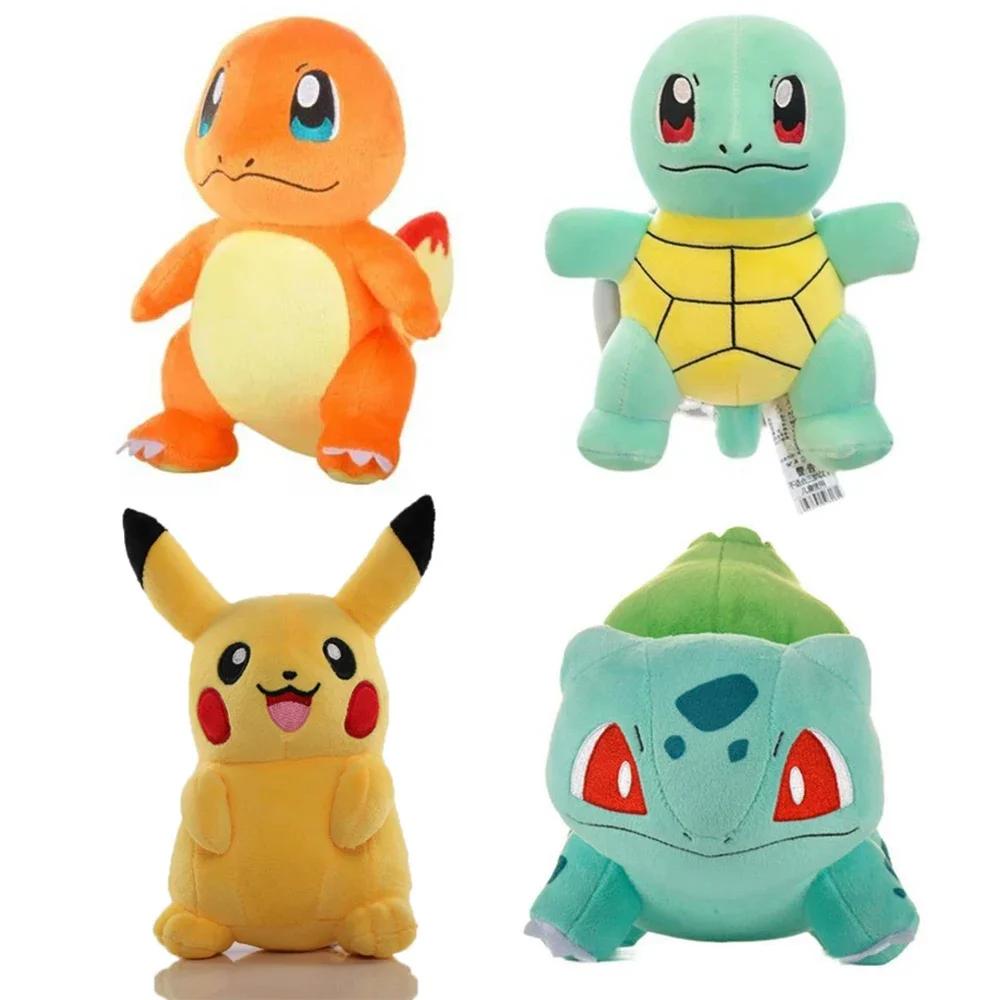 16-25CM Pokémon Plush Toy Pikachue Gengar Raichu Squirtle Eevee Charmander Bulbasaur Mewtwo Children's Birthday Christmas Gifts