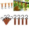 4Pcs AntiDrop Leather Hanging Hook Outdoor Camping Hooks Hiking Hanger Camping Light Hook Hangers S Shaped Shelf Hooks