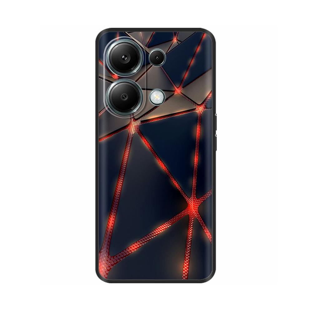 For Xiaomi Poco M6 Pro 4G Phone Case Cover Cute Cat Painted Black Silicone Soft Back Cover Cases For Poco M6 Pro Case M 6 M6Pro