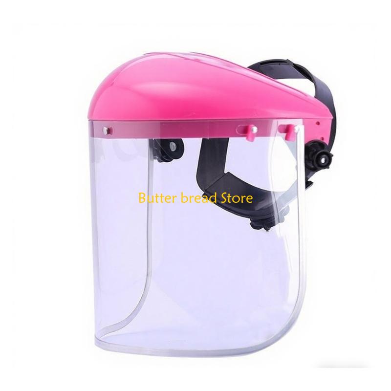 W89C Clear Industrial Safety Visors Shatterproof Construction Comfort Fit Adjustable Head Straps Face Shield For Grinding Work