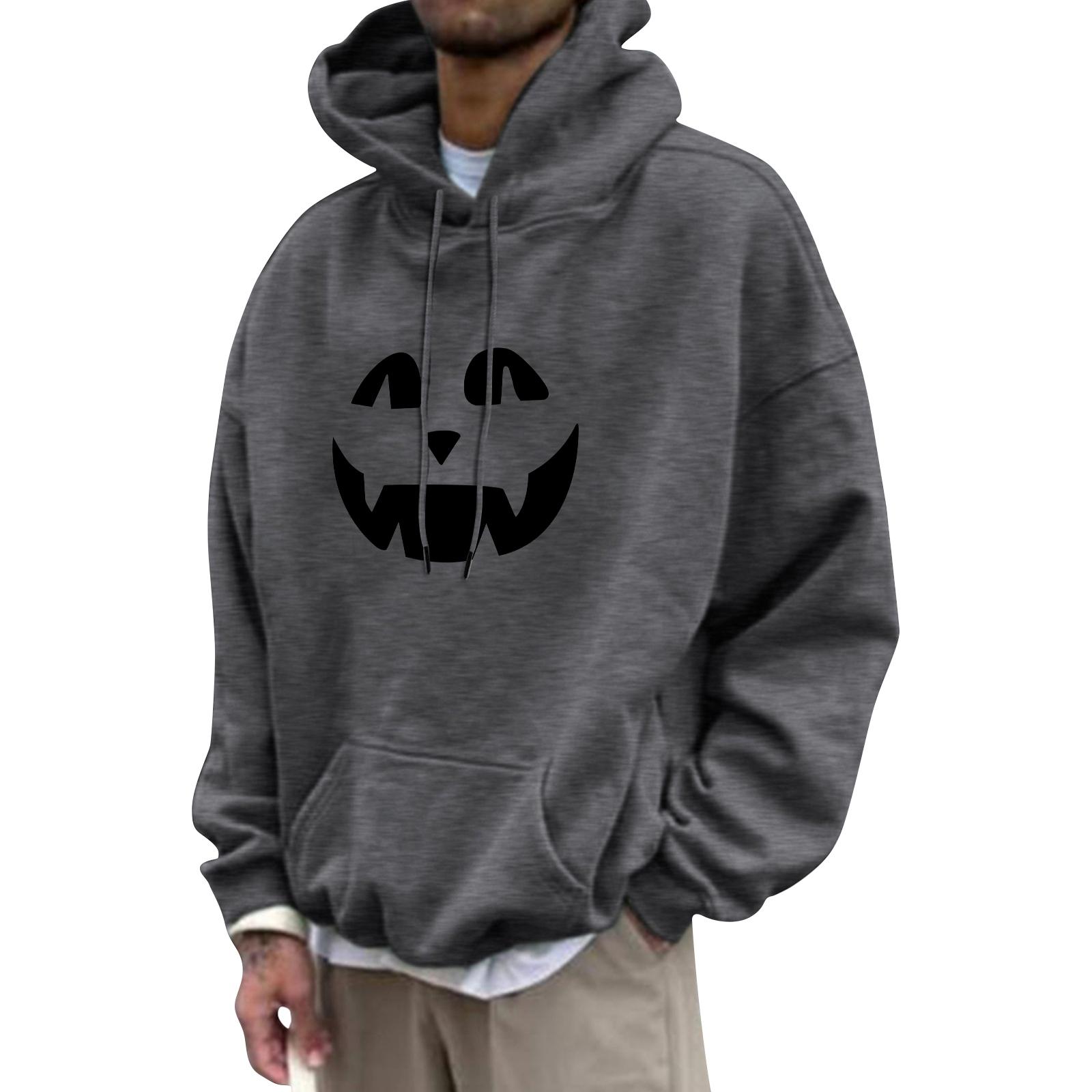 

Unisex Casual Fashion Top With Drawstring Hoodie And Printed Sweatshirt L