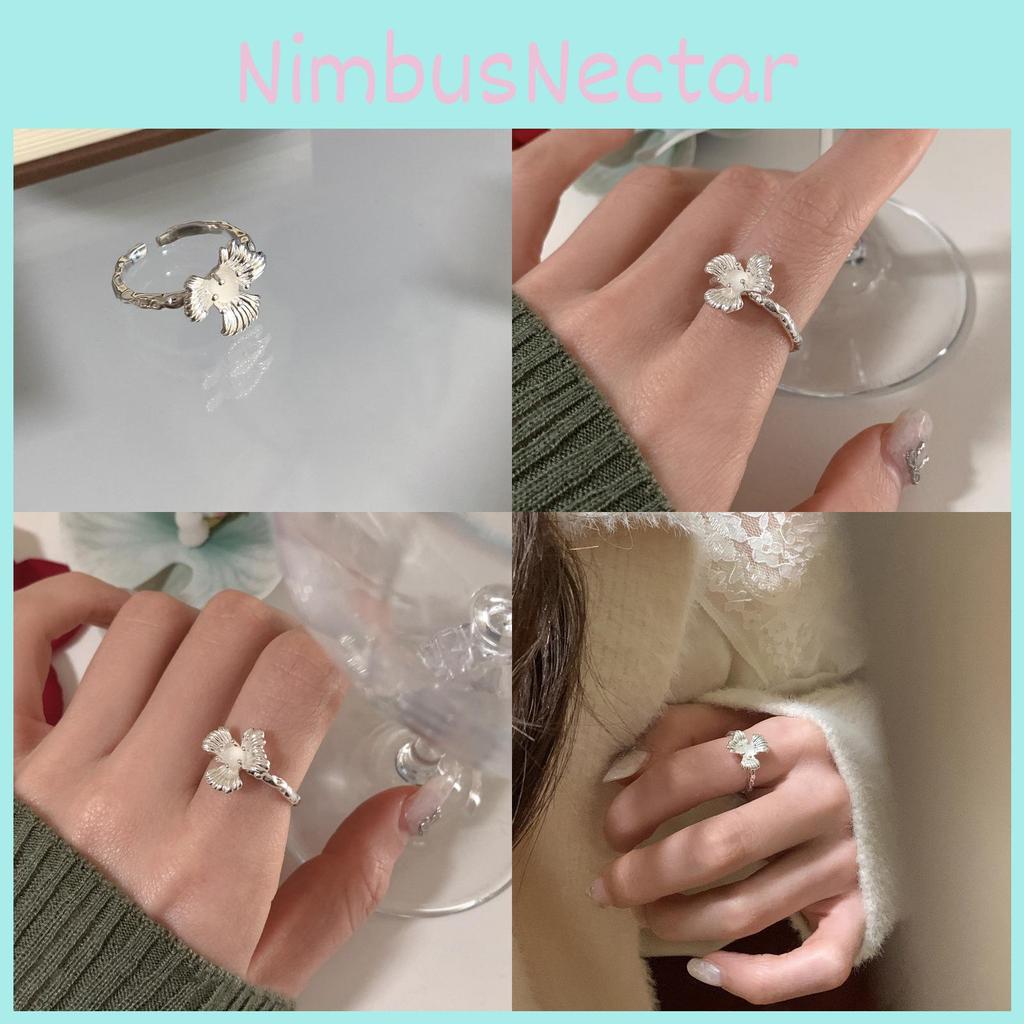 Trendy Korean-inspired Floral Design Adjustable Copper Ring For Women Stylish Elegance