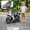Electric Motorcycle for Children, Honda, 6 V, 3 km/h, Music, Lights, 2 Training Wheels, White