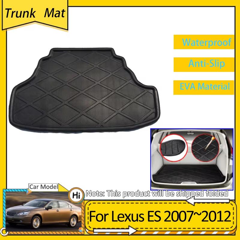 Car Trunk Mat for Lexus ES 350 ES350 Accsesories 2007~2013 2008 Waterproof Anti-slip Pad Cargo Boot Liner Tray Protective Carpet