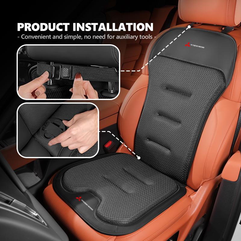 dnsh2 For Mitsubishi Car Seat Cover Ice Silk Seat Waist Cushion Covers Auto Seats Protection Pad Outlander Pajero Sport Lancer EX ASX