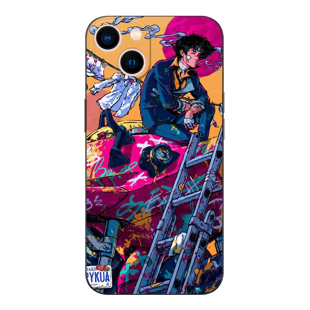 Černé TPU pouzdro pro Samsung Galaxy F23 M12 M22 M23 M32 4G M52 5G M30S M21 Space Cowboy Bebop