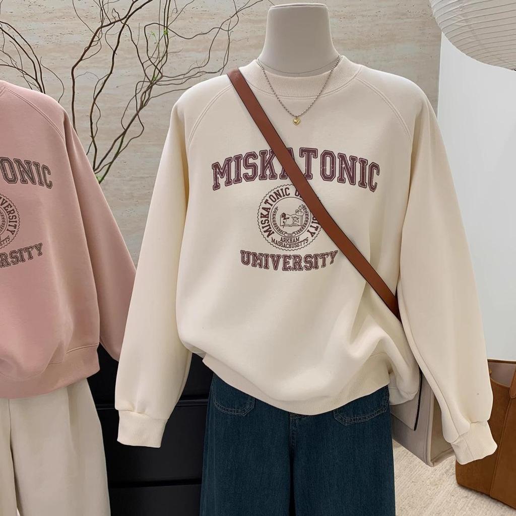 Women's Crew Neck Sweatshirt - Stylish for Spring & Autumn 2025, Perfect As an Autumn/Winter Layer, Long-Sleeve Design