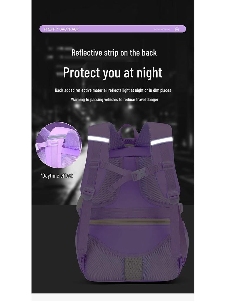 Large Capacity Lightweight Waterproof Backpack for Primary School Girls - Versatile and Breathable Design