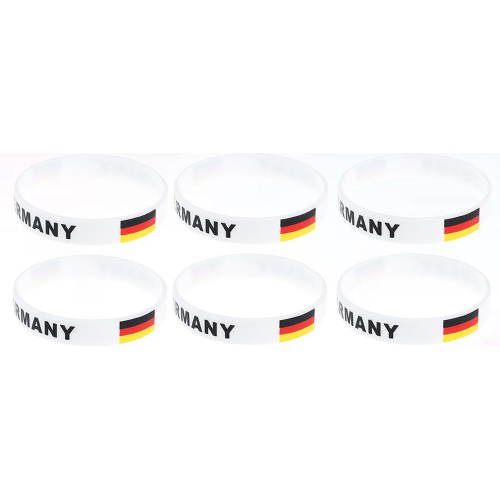 10dílná sada německých silikonových náramků - pevný náramek s německou vlajkou Německý náramek sportovní náramek - perfektní suvenýr pro fotbalové fanoušky