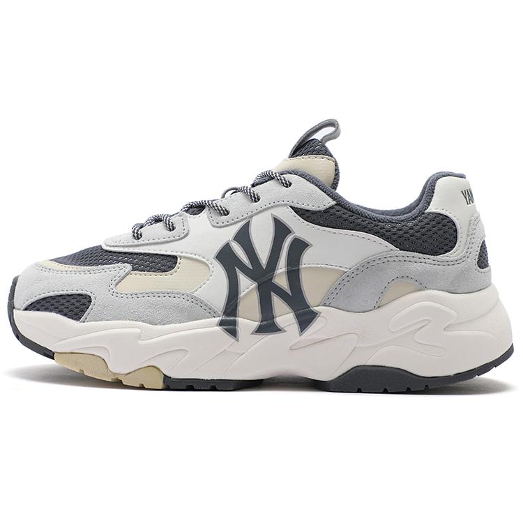 New MLB Big Ball Chunky Cushioning Height Increasing Low Top Chunky Sneakers Unisex Gray 3ASHC3S1N-50CGS