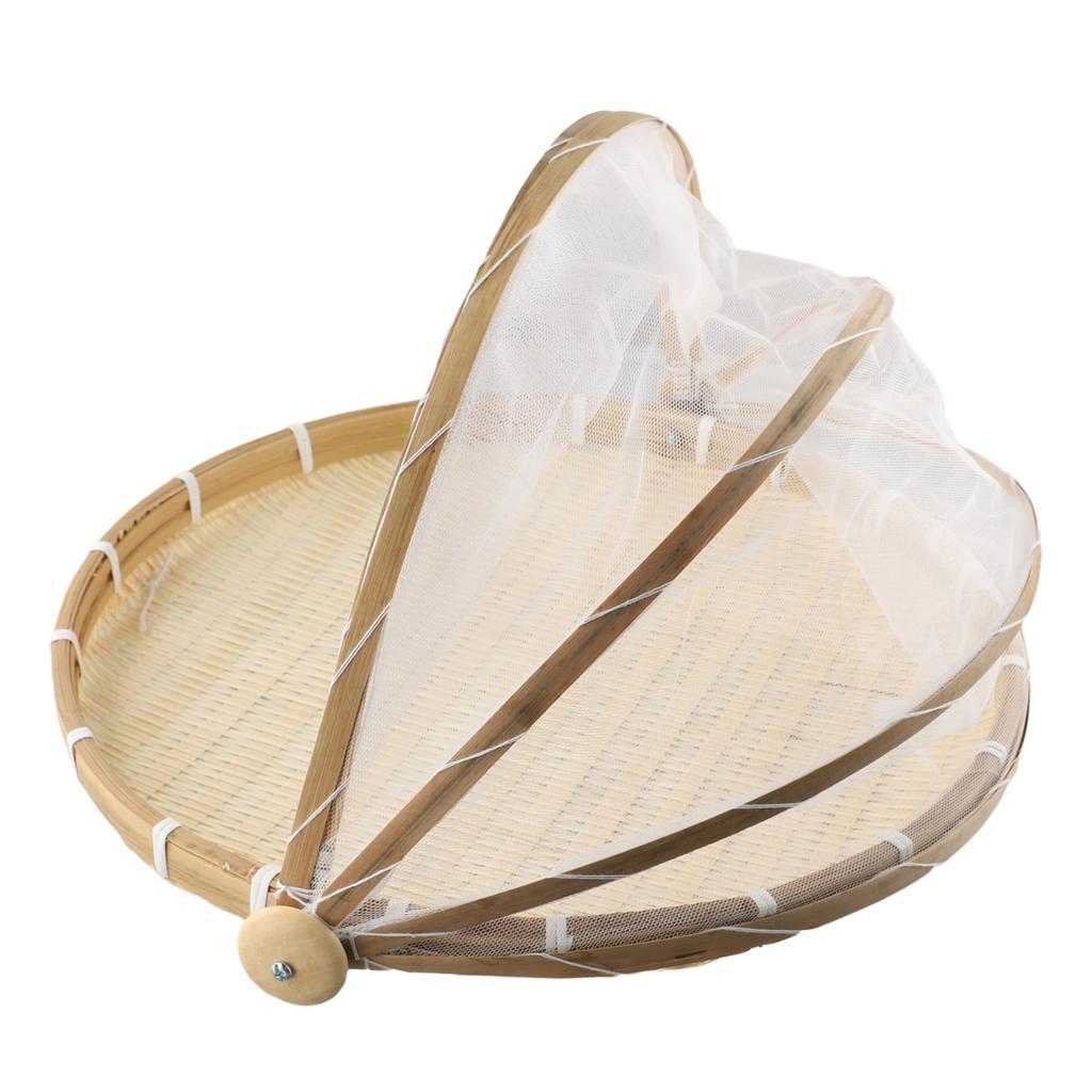 Woven Basket Anti-mosquito Net Fruit And Vegetable Basket Dustpan Fruit & Vegetable Tools Baskets S:30*5CM,M:36*5CM,L:41.5*5CM