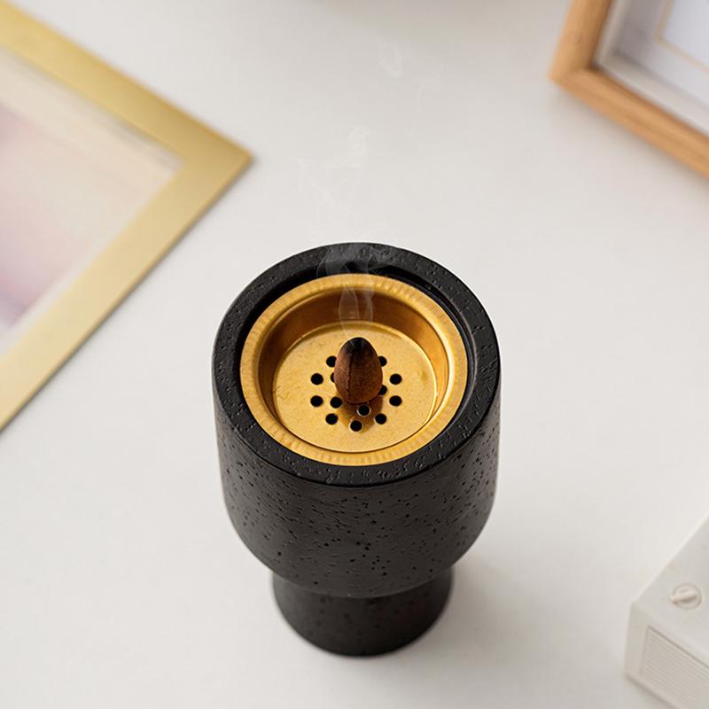 1PC Color Block Unique Cement Ambience Handheld Decorative Solid Color Ornament Aromatherapy Stove Desktop Tabletop Home Supplies