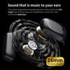 Open Ear Headphones, 70H Playtime Air Conduction Earbuds w/Fast Charging, 16.2mm Hi-Fi Audio Drivers, Physical Buttons, ENC Mic, IPX5 Waterproof,
