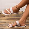 Women Slippers 2024 New Summer Braided Strap Slippers Soft Sole Suede Flat Shoes Fashion Comfortable Beach Sandals Slides Women