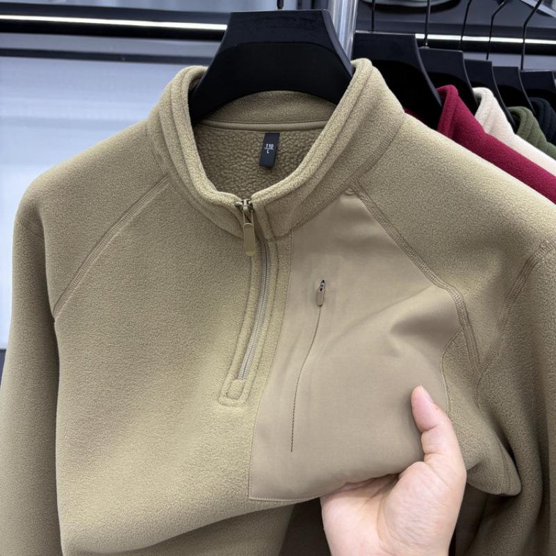 Зимняя теплая толстовка на молнии из велюра с ворсом 2XL