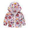 Toddler Kids Cartoon Print Hooded Jacket Boys Girls Lightweight Windproof Zip Up Casual Outerwear Coat