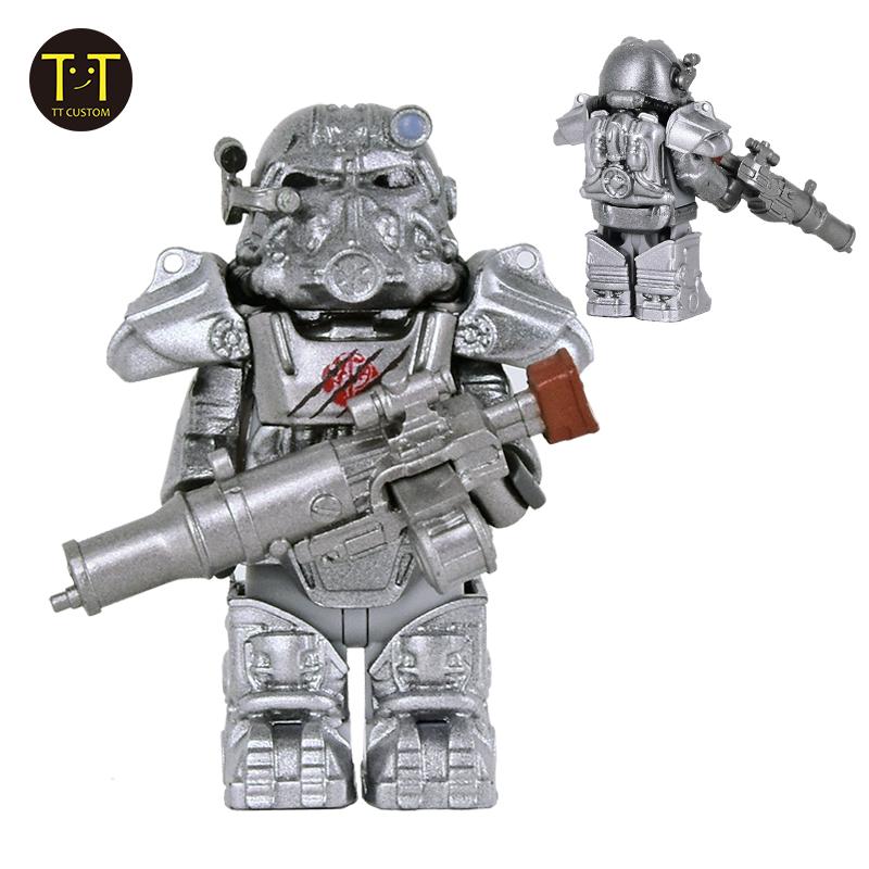 MOC Military X-01 Mech Anime Action fallouted Knights Bracket Scale Model Figures Weapons Robots Mecha Building Block Set Block Bricks Toy