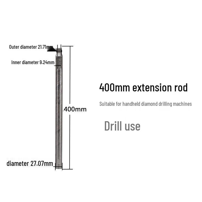 Tungsten Steel Diamond Core Drill with Threaded Handheld Design and Extended Connecting Rod