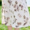 Pasite Summer Floral Faux Two-Piece Chiffon A-Line Dress