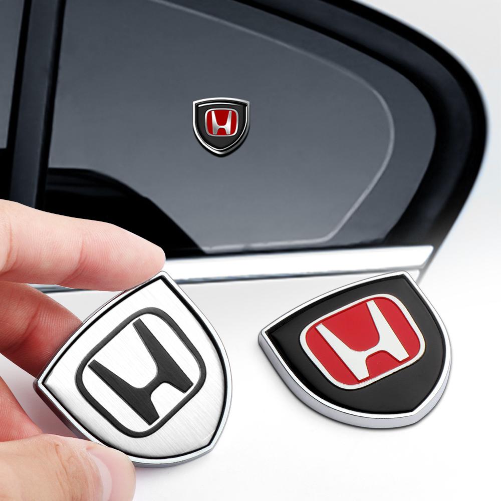 bzsh4 Car Metal Logo Decor Badge Sticker Auto Decals Exterior Accessories For Honda Civic XR-V HR-V City Accord Odyssey Spirior Vezel