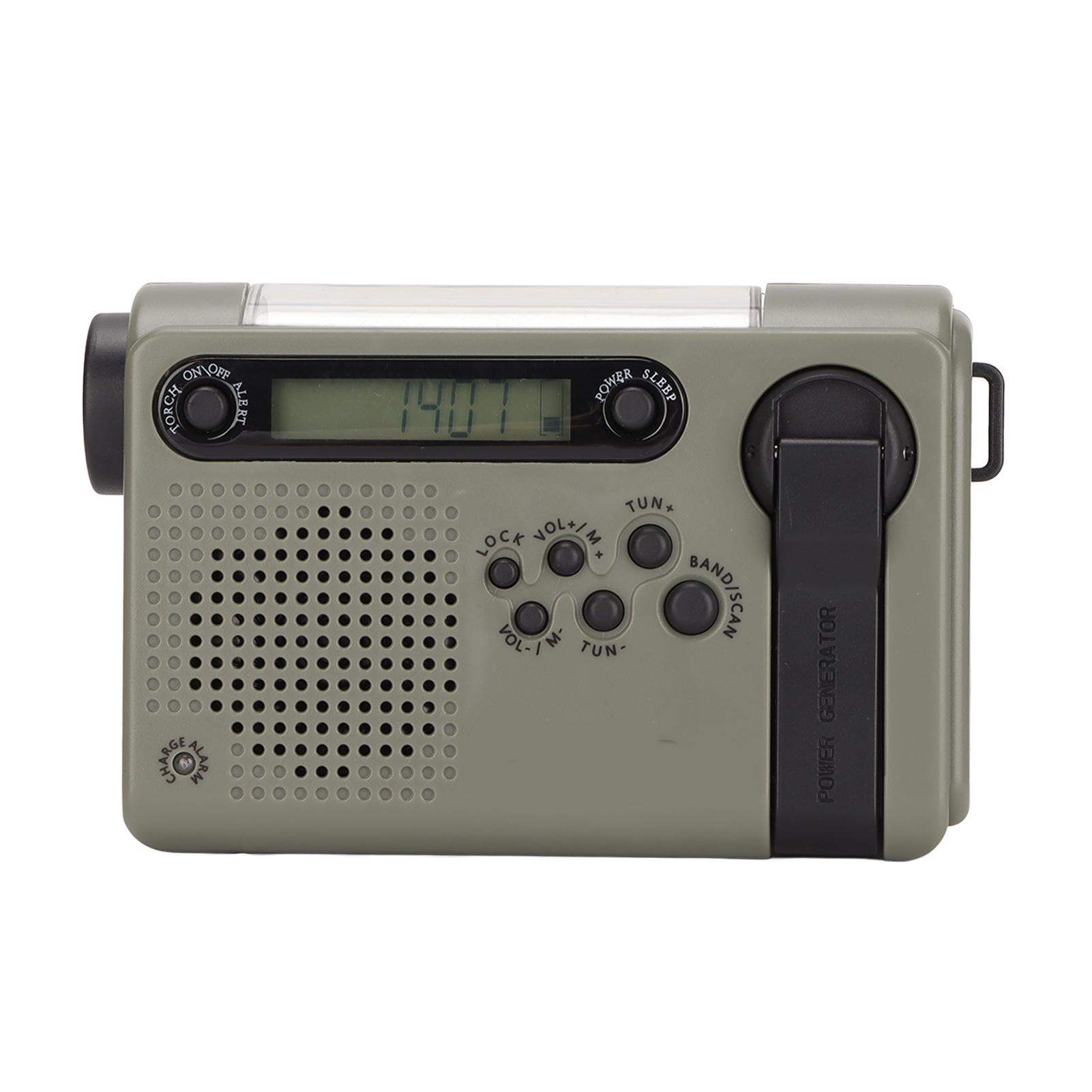 

Emergency Radio Portable SOS Alarm Large Memory Capacity FM AM SW Solar Charging Full Band Radio