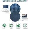 Silicone Drink Coasters with Metal Holder, 6-piece Drink Coasters - Absorb Moisture and Prevent Table Damage, Black Silicone Coasters