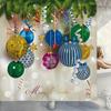 4Pcs Luxury Merry Christmas Shower Curtain Sets Waterproof  for Bathroom Non-Slip Bathroom Rugs Lid Toilet Cover Bath Mat