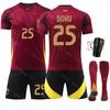 Football Training Jersey 2024 European Cup Belgium Home Jersey No. 7 De Bruyne Football Jersey 10 Lukaku 2