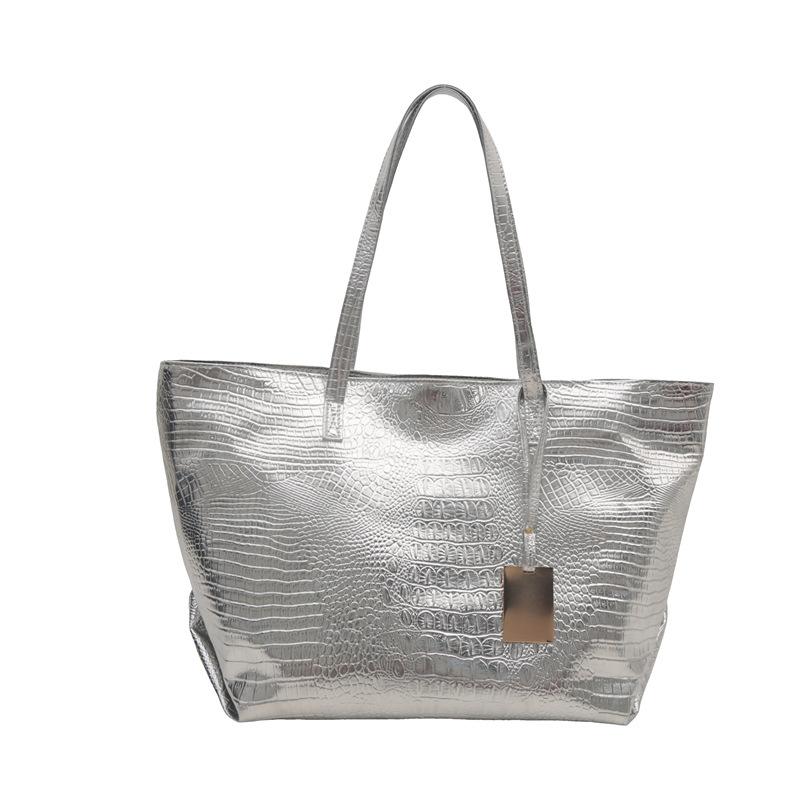 

Европейская и американская ретро сумка-тоут большой вместимости для женщин Новая мода узор крокодила Персонализированная повседневная сумка через плечо сумка под мышкой