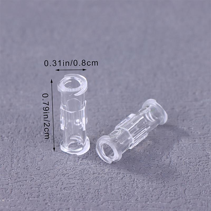 10Pcs Leak Proof Double Helix Medical Sterile Luer Lock Adapter Transparent Plastic Syringe Connector For Veterinary Medical