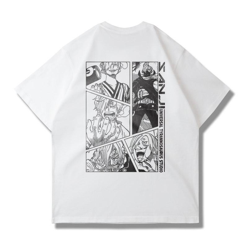 One Piece Grafisch T-shirt Luffy ACE Anime Tee Heren 2026 Zomer Mode Oversized Straat Casual Y2K Tops Streetwear Kleding