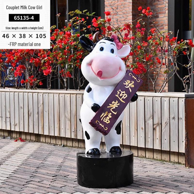 Outdoor Cartoon Cow Planter