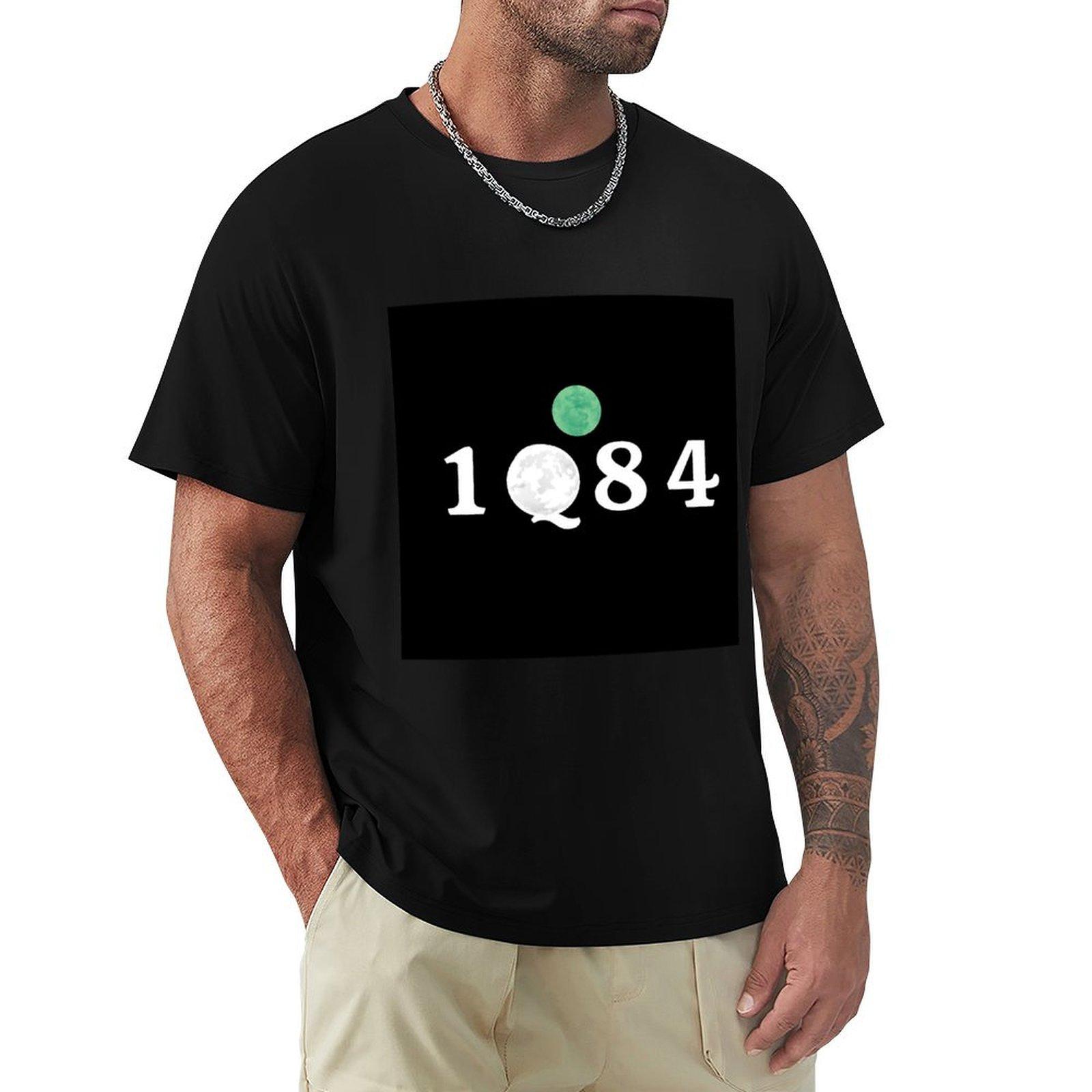 

Haruki Murakami 1Q84 design TShirt affliction shirts fashion shirts Short sleeve tee men 4XL