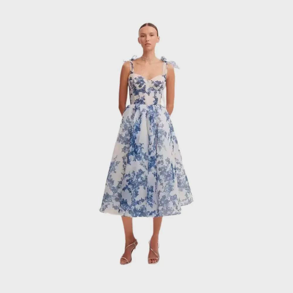 שמלת ערב פיות אורגנזה כתף חשופה לנשים 2024