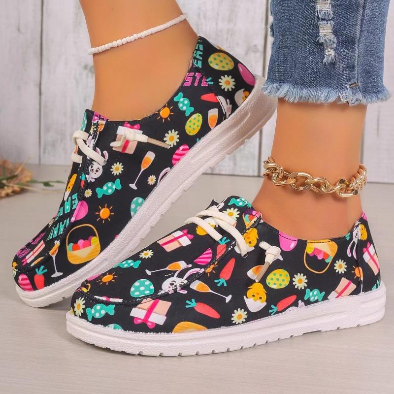 Plus Size Casual Shoes Women's New Canvas Flat Lace-up Low-top Loafers Women's Singles Shoes for Fall 2025