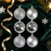 6pcs Christmas Foam Ball 3.15in Shatterproof Globe Set Hanging Christmas Ball Decorations For Christmas Trees Wedding Gifts