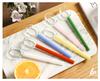 Cute Colorful Glass Long Spoon With Lily Flower High borosilicate heat-resistant glass lily flower mixing spoon