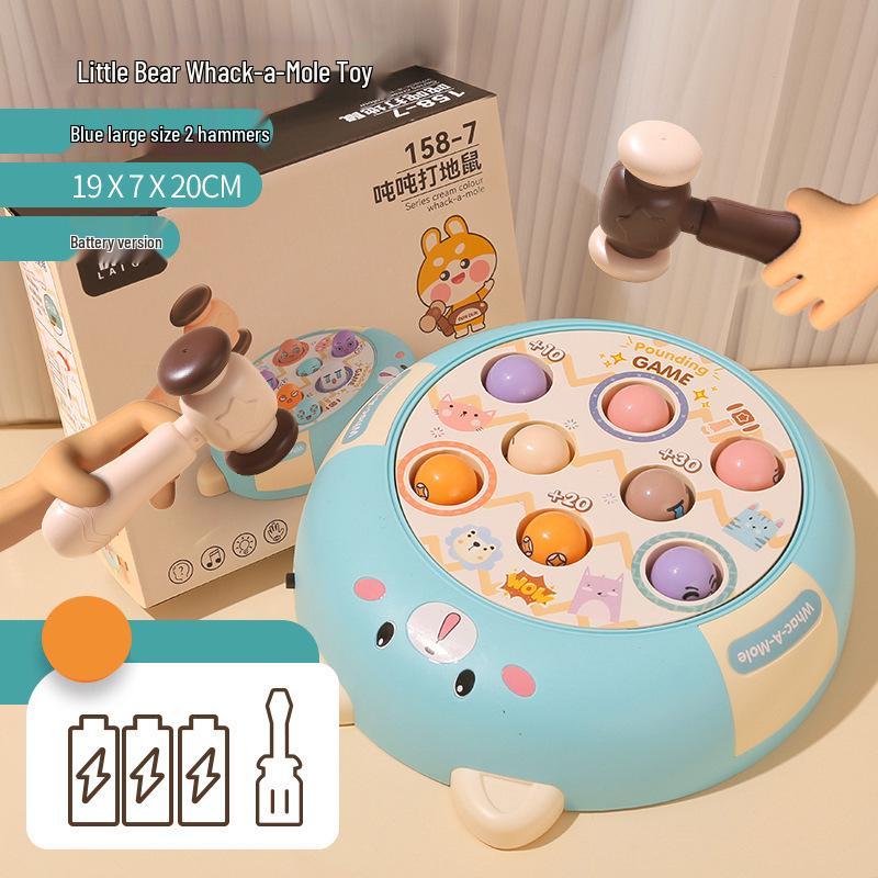 Infant & Toddler Rotating Musical Whack-a-Mole Toy - Early Education for Ages 0-1