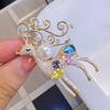 Christmas Deer Brooch With Colorful Elk Design, Ladies' Exquisite Jewelry Brooch, Christmas Party Atmosphere Decoration