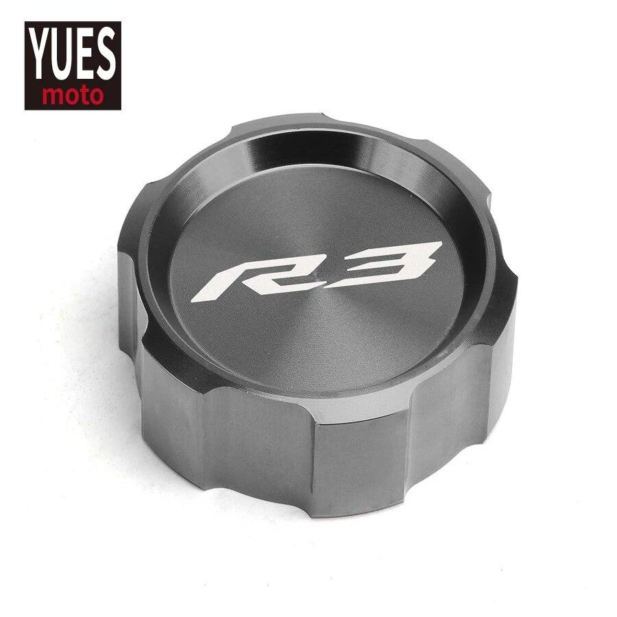 

Аксессуары для мотоциклов, передняя и задняя крышка бачка цилиндра тормозной жидкости для Yamaha YZF R3 ABS rear grey