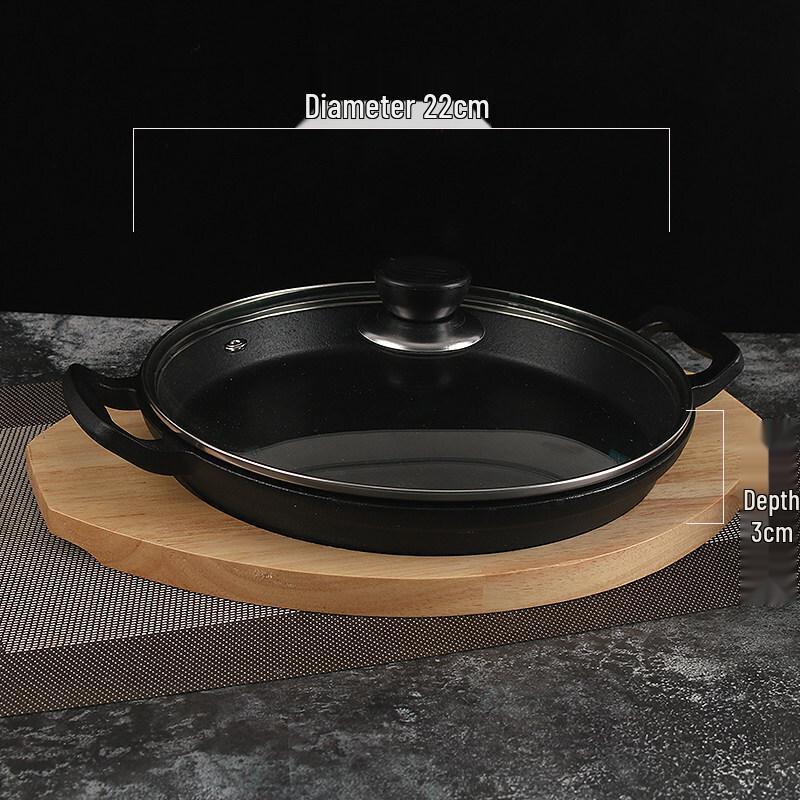 Xiuzhi Thickened Cast Iron Teppanyaki Grill Pan