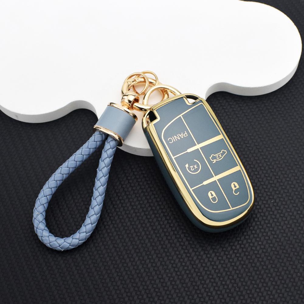 Anti-scratch Car Key Case Cover Shell For Jeep Renegade Grand Cherokee Dodge Ram 1500 Journey Charger Challenger Durango Case