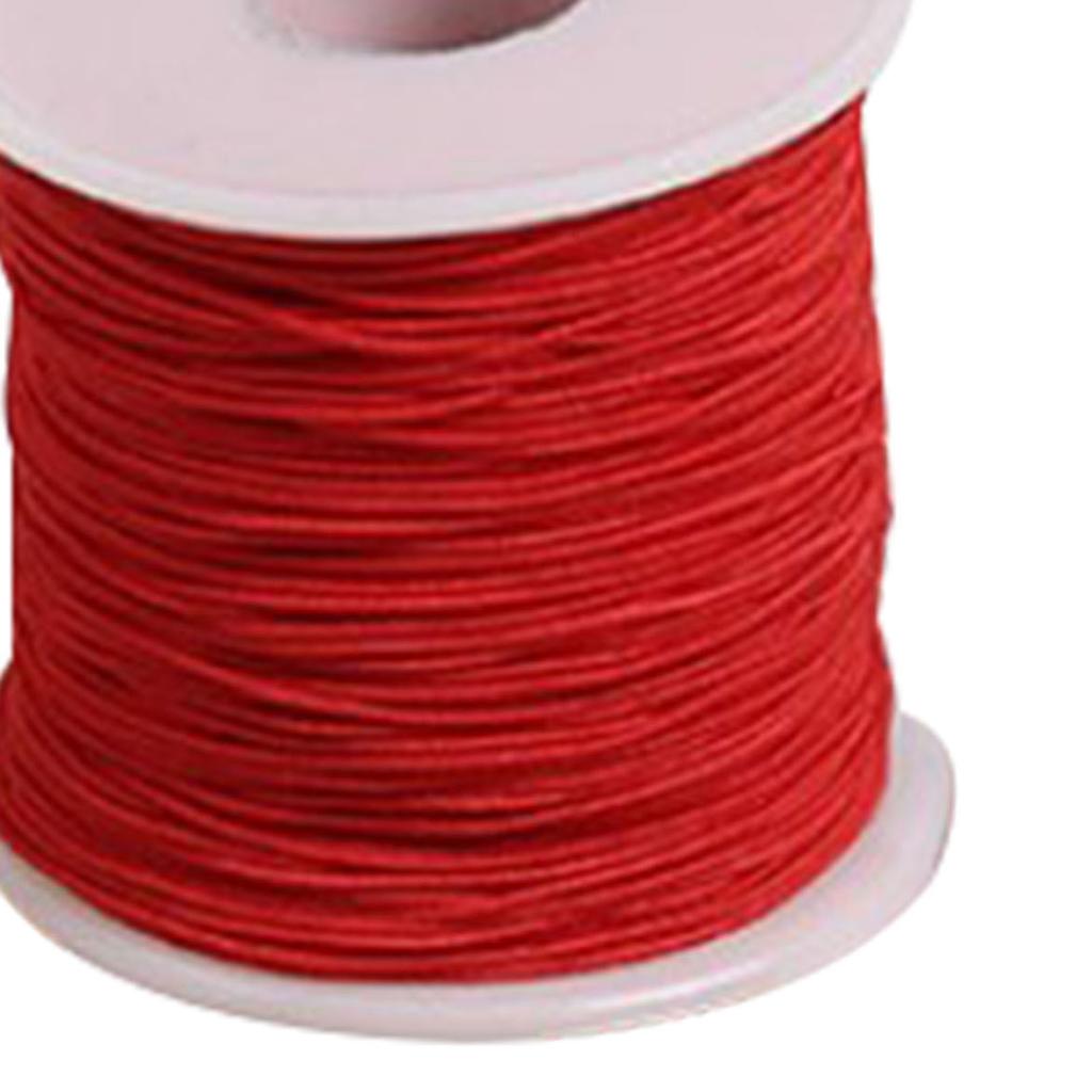 0.8mm Red Elastic String 328ft Length Cuttable High Strength Braclet String Necklace String for Jewelry Making