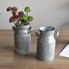 Retro Decorative Pitcher Vases Rustics Farmhouse Vases for Flowers Retro Metal Milk Jugs for Home,Bathroom Kitchen