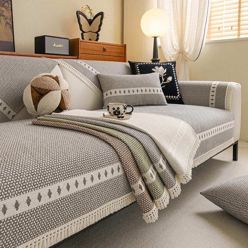 Retro Simple Non Slip Sofa Towel Cat Scratch Resistant Furniture Protector Universal Durable Mat
