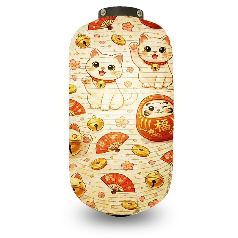Japanese Maneki-neko Hanging Lantern for Hot Pot Restaurant Bistro Sashimi Cuisine Ramen Sake Lantern Outdoor Festival Decor