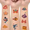 63pcs Temporary Tattoo Cute Fish Cartoon Aquatic Illustrations Ocean Life Temporary Tattoo Stickers Sea Creatures For Girls