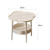 2 Tier Side Table Coffee Modern Furniture Organizer Small Tea End for Apartment