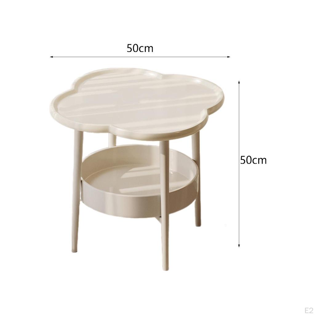 2 Tier Side Table Coffee Modern Furniture Organizer Small Tea End for Apartment