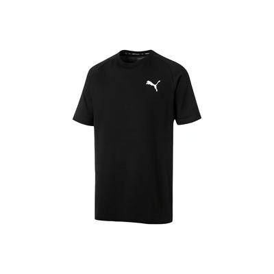 Modernes Print-Logo Rundhals-T-Shirt Herren Tops Schwarz 844156-01